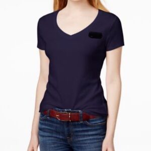 Hollister Deep Blue V-Neck Tee